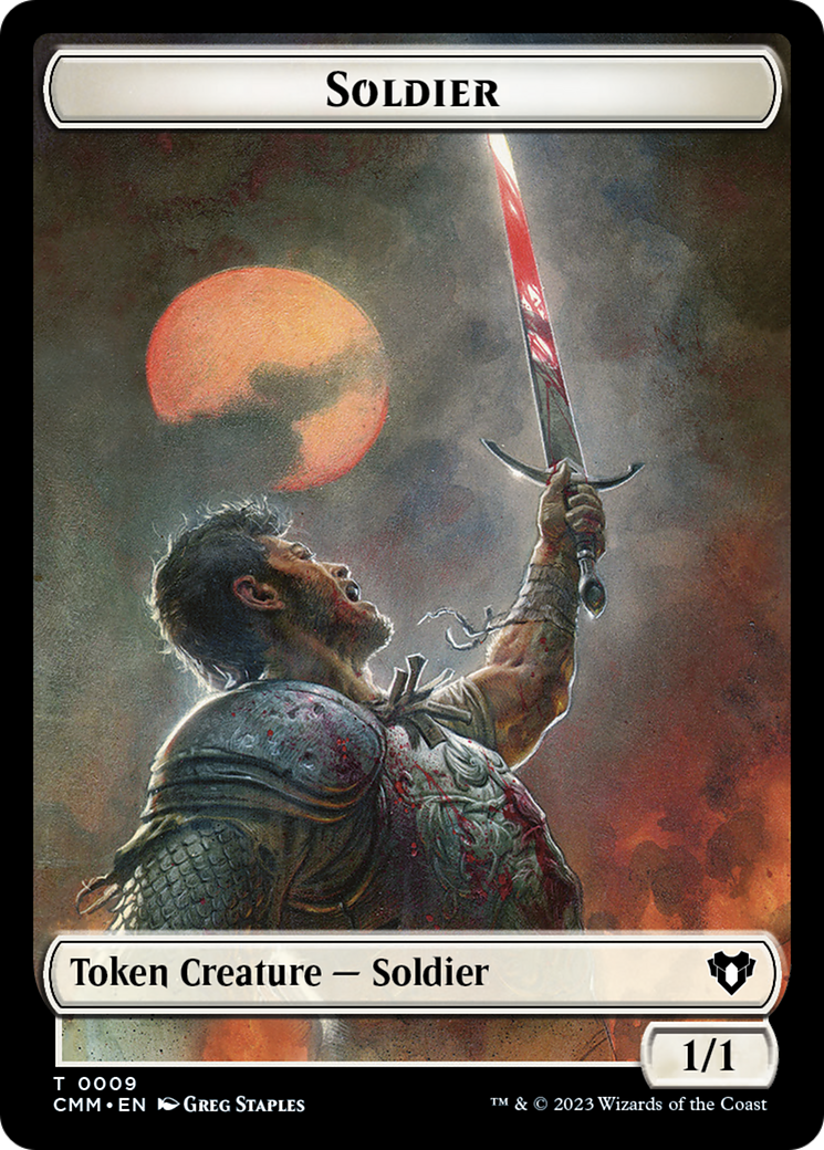 Soldier // Kor Soldier Double-Sided Token [Commander Masters Tokens] | Good Games North