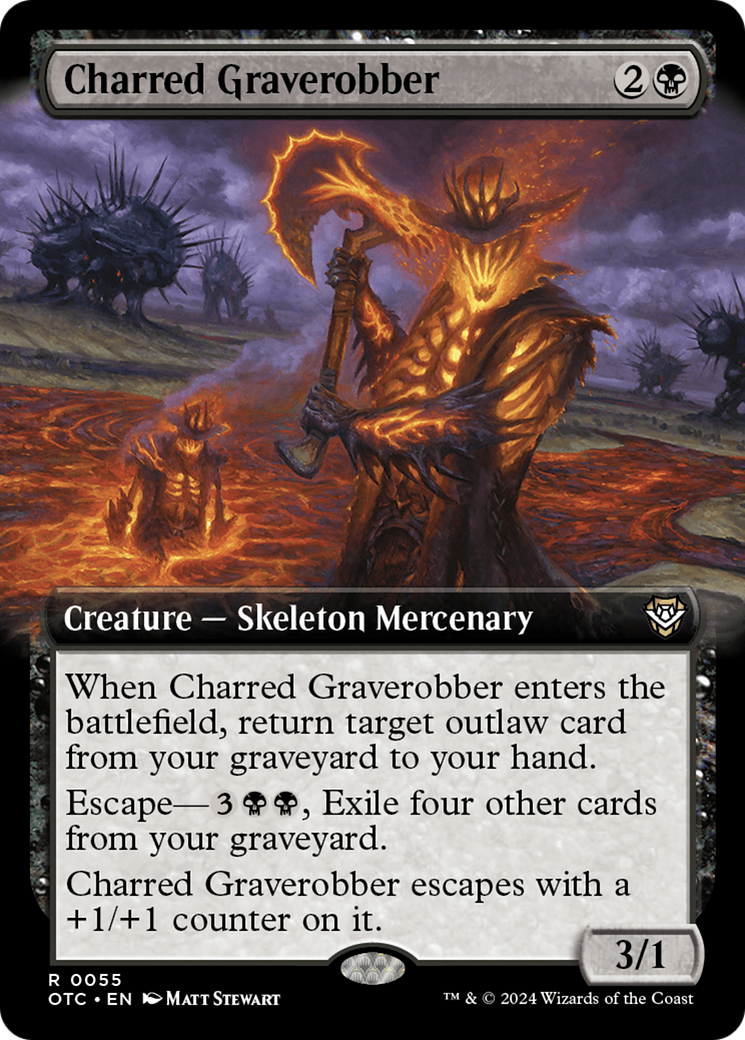 Charred Graverobber (Extended Art) [Outlaws of Thunder Junction Commander] | Good Games North