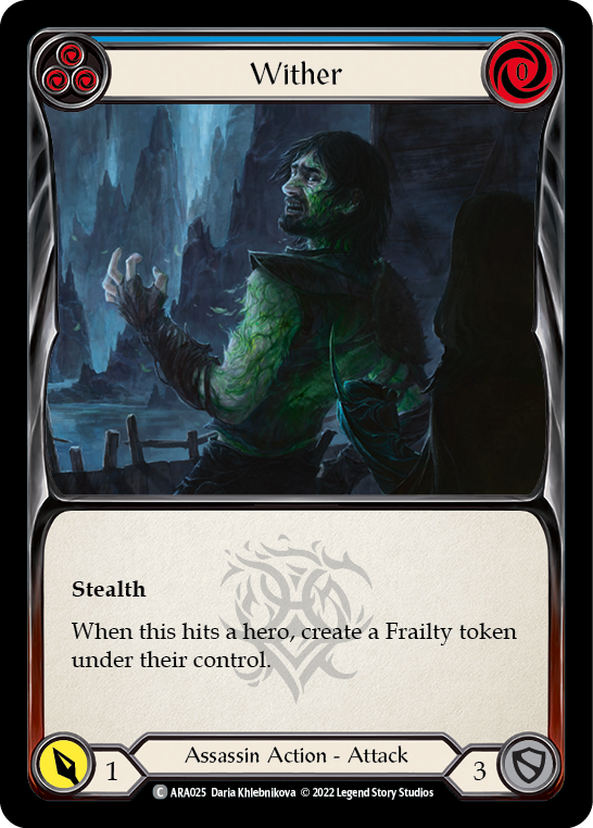 Wither (Blue) [ARA025] (Outsiders Arakni Blitz Deck) | Good Games North