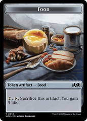 Human // Food (0012) Double-Sided Token [Wilds of Eldraine Tokens] | Good Games North