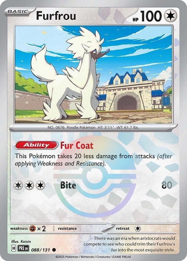 Furfrou (088/131) (Poke Ball Pattern) [Scarlet & Violet: Prismatic Evolutions] | Good Games North