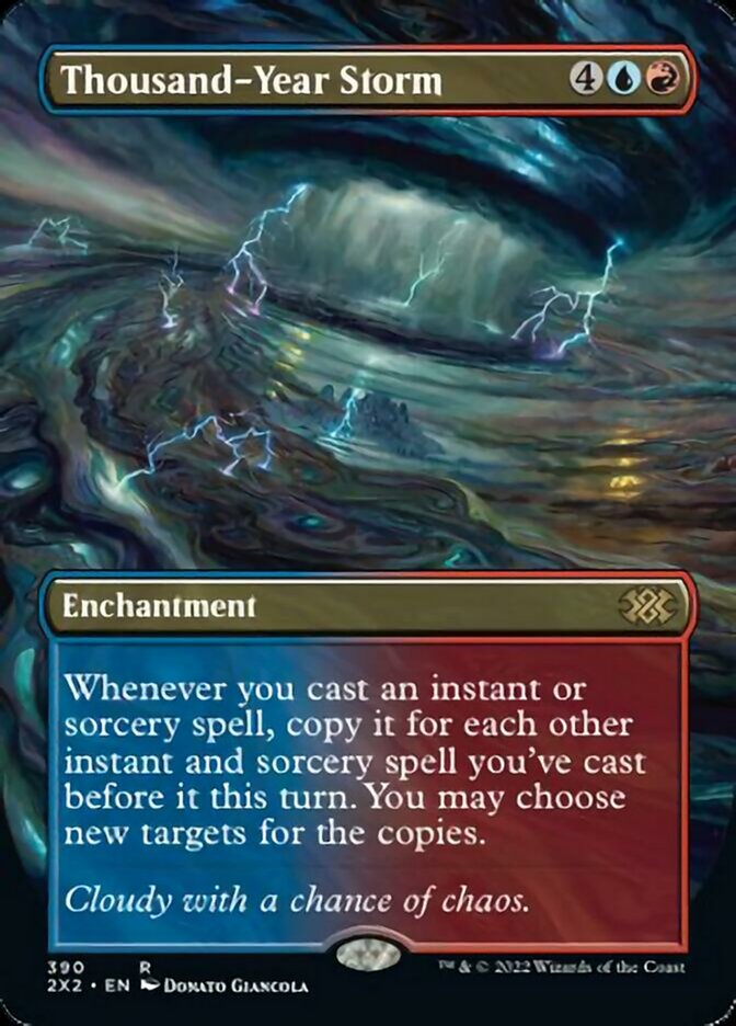 Thousand-Year Storm (Borderless Alternate Art) [Double Masters 2022] | Good Games North