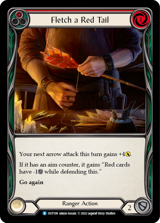 Fletch a Red Tail (Red) [OUT109] (Outsiders)  Rainbow Foil | Good Games North