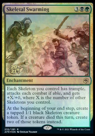 Skeletal Swarming [Dungeons & Dragons: Adventures in the Forgotten Realms Prerelease Promos] | Good Games North