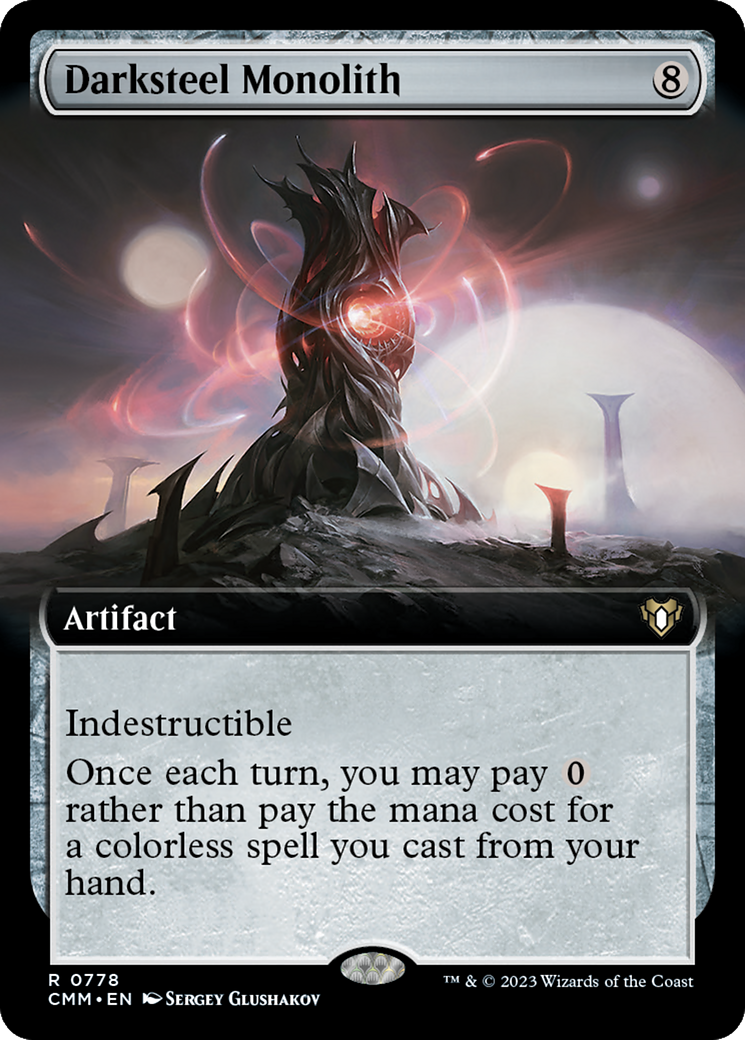 Darksteel Monolith (Extended Art) [Commander Masters] | Good Games North