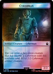 Alien Rhino // Cyberman Double-Sided Token (Surge Foil) [Doctor Who Tokens] | Good Games North