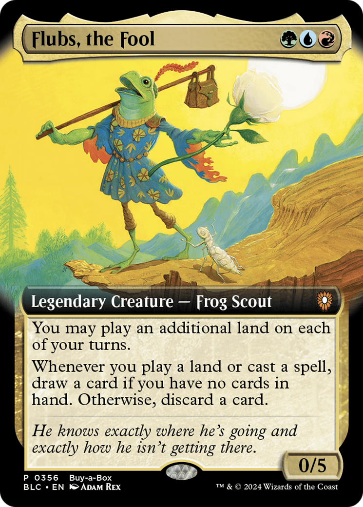 Flubs, the Fool (Buy-A-Box) (Extended Art) [Bloomburrow Promos] | Good Games North