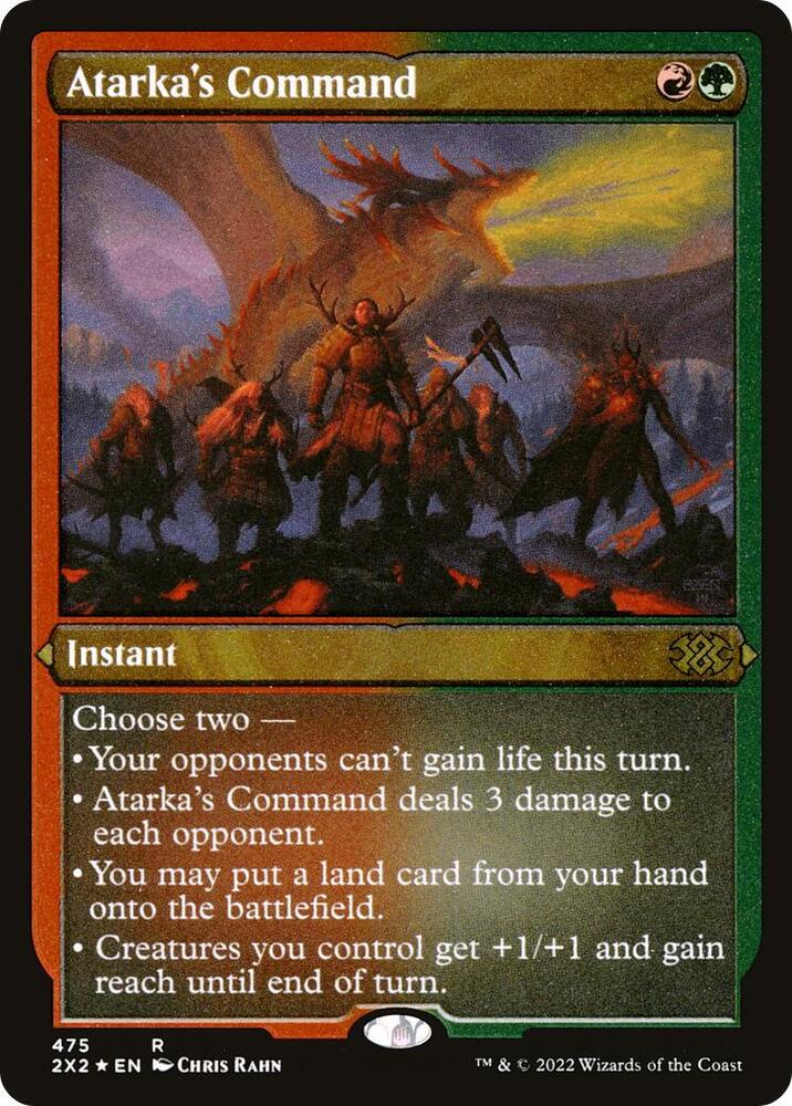Atarka's Command 475 (Double Masters 2022)  - Etched Foil | Good Games North