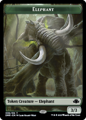 Elephant // Elemental Double-Sided Token [Dominaria Remastered Tokens] | Good Games North