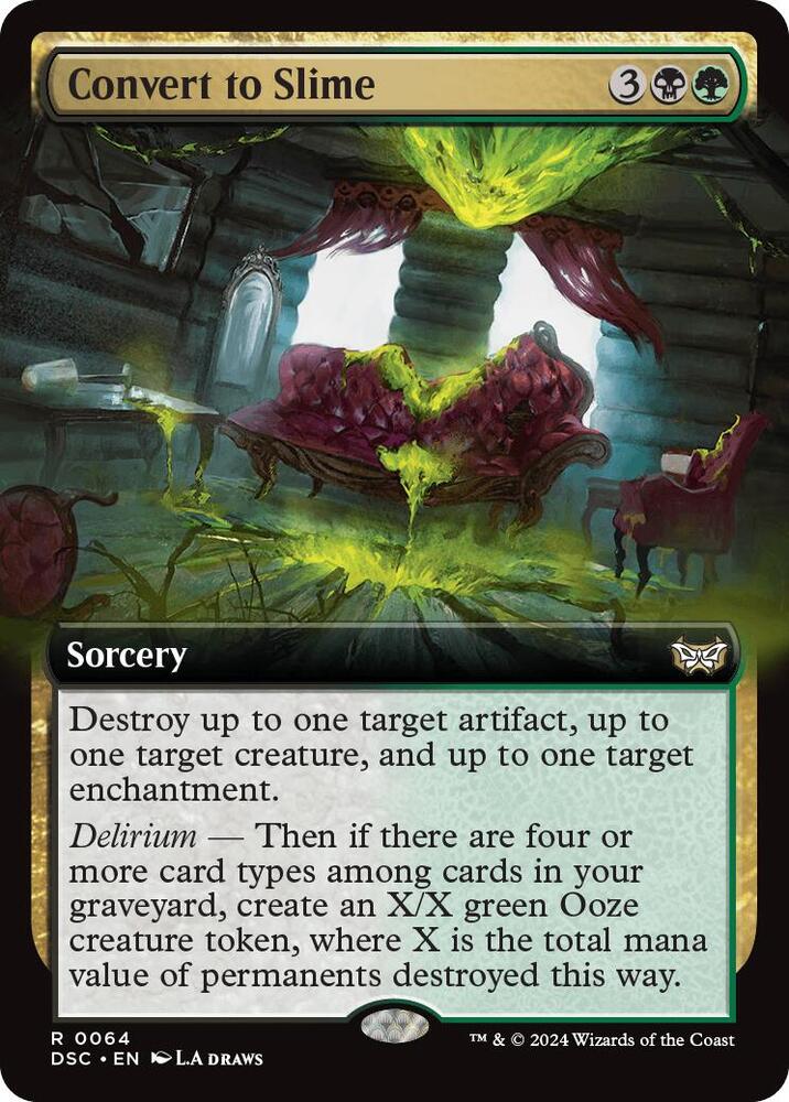 Convert to Slime Extended Art (Commander: Duskmourn: House of Horror)  | Good Games North