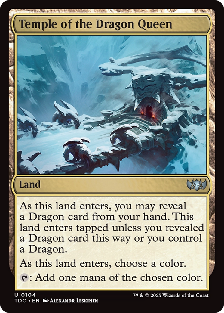 Temple of the Dragon Queen [Tarkir: Dragonstorm Commander] | Good Games North