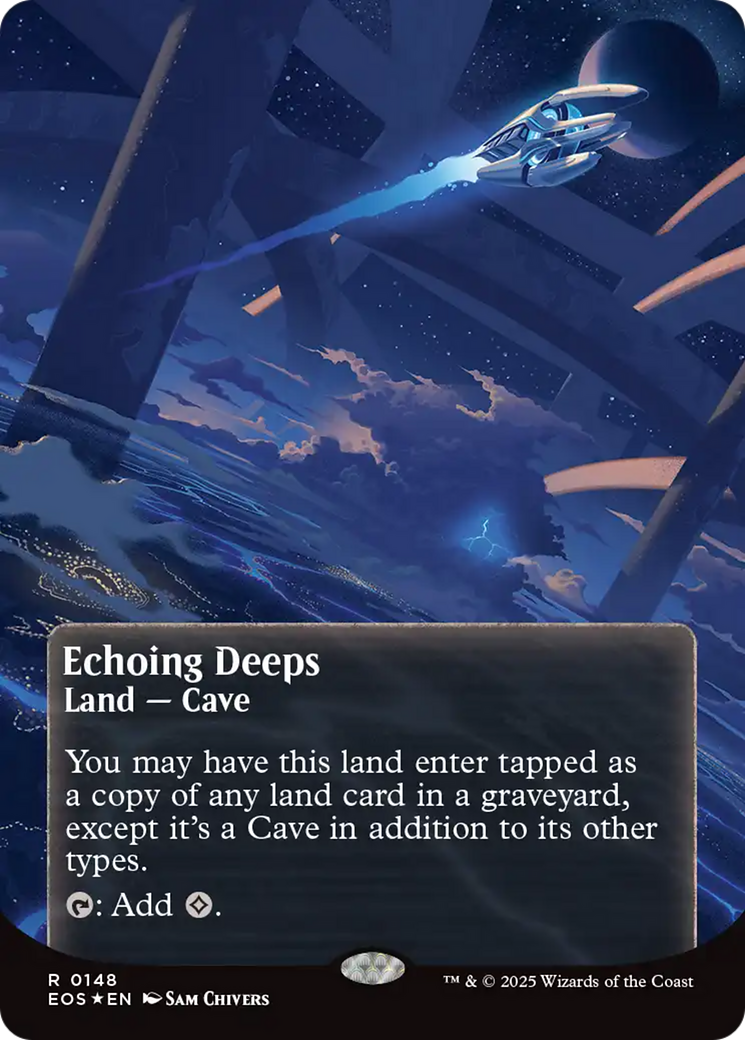 Echoing Deeps (0148) (Borderless) (Galaxy Foil) [Edge of Eternities: Stellar Sights] | Good Games North