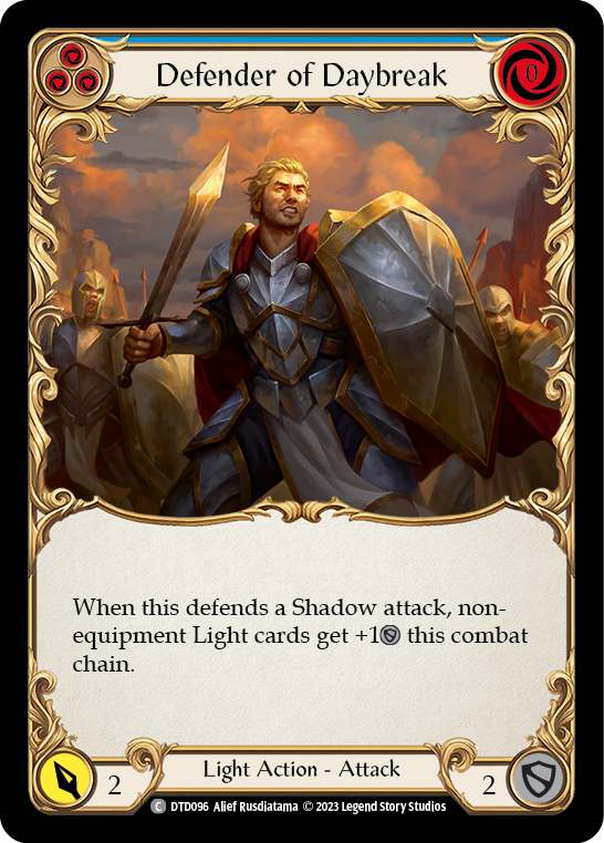 Defender of Daybreak (Blue) [DTD096] (Dusk Till Dawn)  Rainbow Foil | Good Games North