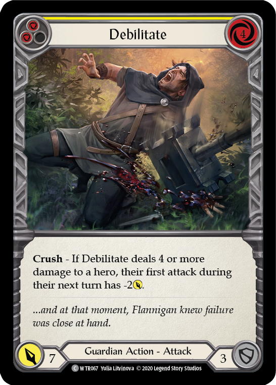 Debilitate (Yellow) [U-WTR067] (Welcome to Rathe Unlimited)  Unlimited Rainbow Foil | Good Games North