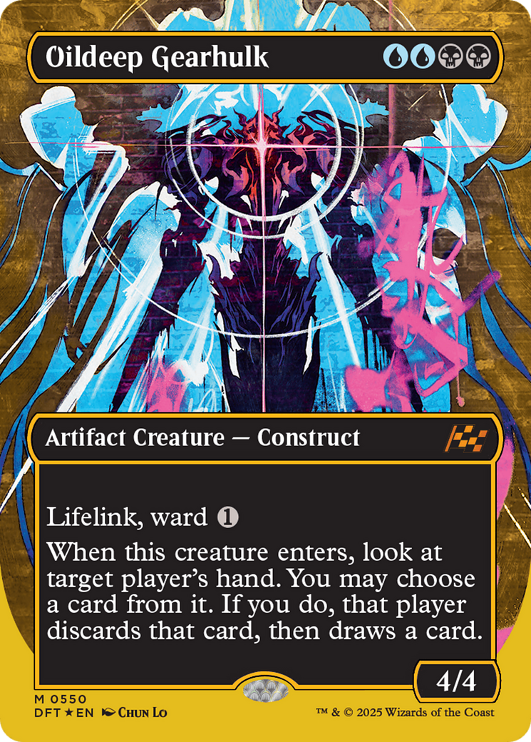 Oildeep Gearhulk (Borderless) (First-Place Foil) [Aetherdrift] | Good Games North