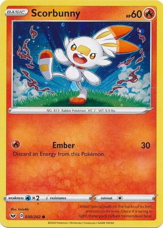 Scorbunny (030/202) (Cosmos Holo) [Sword & Shield: Base Set] | Good Games North