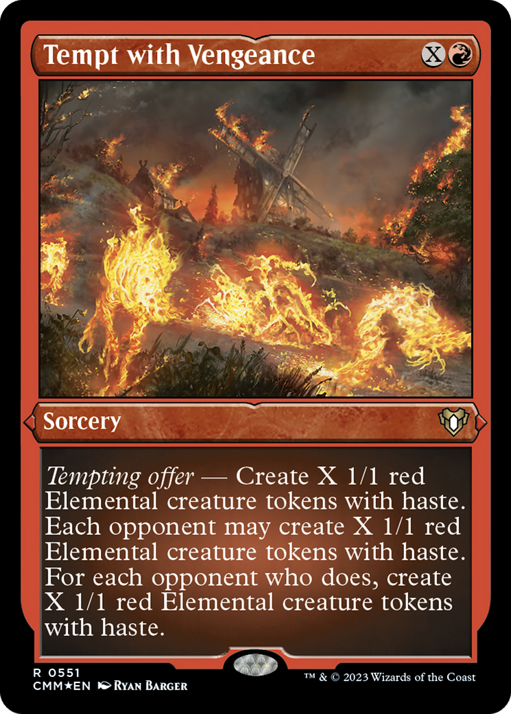 Tempt with Vengeance (Foil Etched) [Commander Masters] | Good Games North
