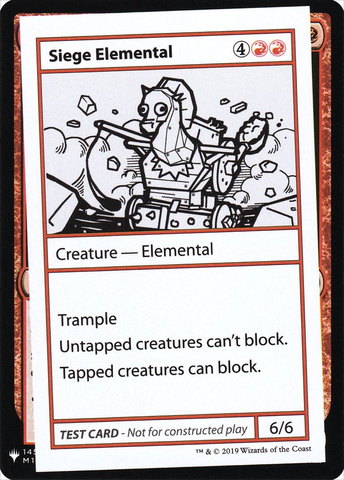 Siege Elemental [Mystery Booster Playtest Cards] | Good Games North
