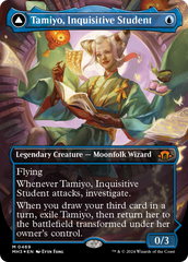 Tamiyo, Inquisitive Student // Tamiyo, Seasoned Scholar (Borderless) (Textured Foil) [Modern Horizons 3] | Good Games North