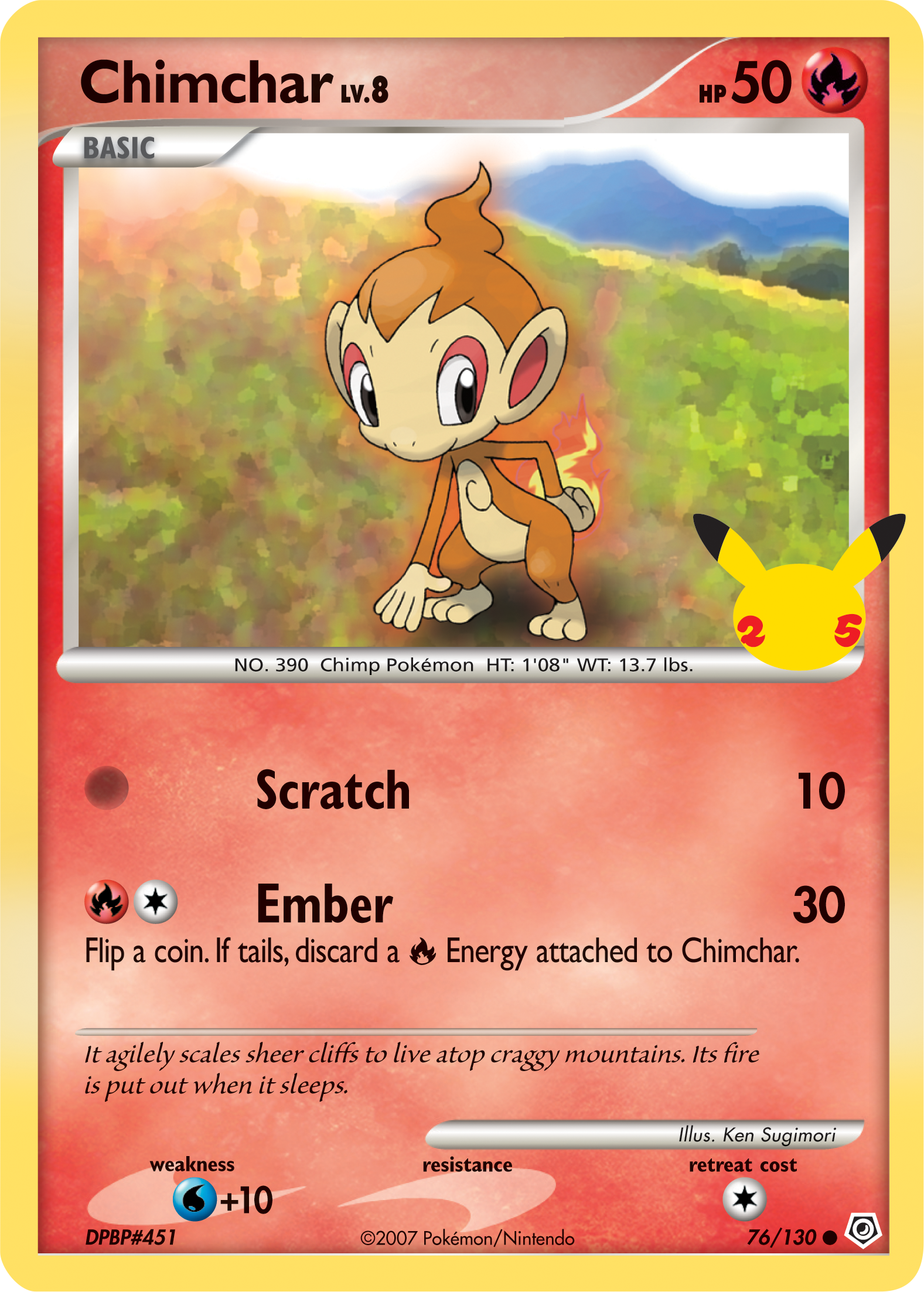 Chimchar (76/130) (Jumbo Card) [First Partner Pack] | Good Games North