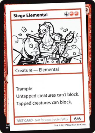 Siege Elemental (2021 Edition) [Mystery Booster Playtest Cards] | Good Games North