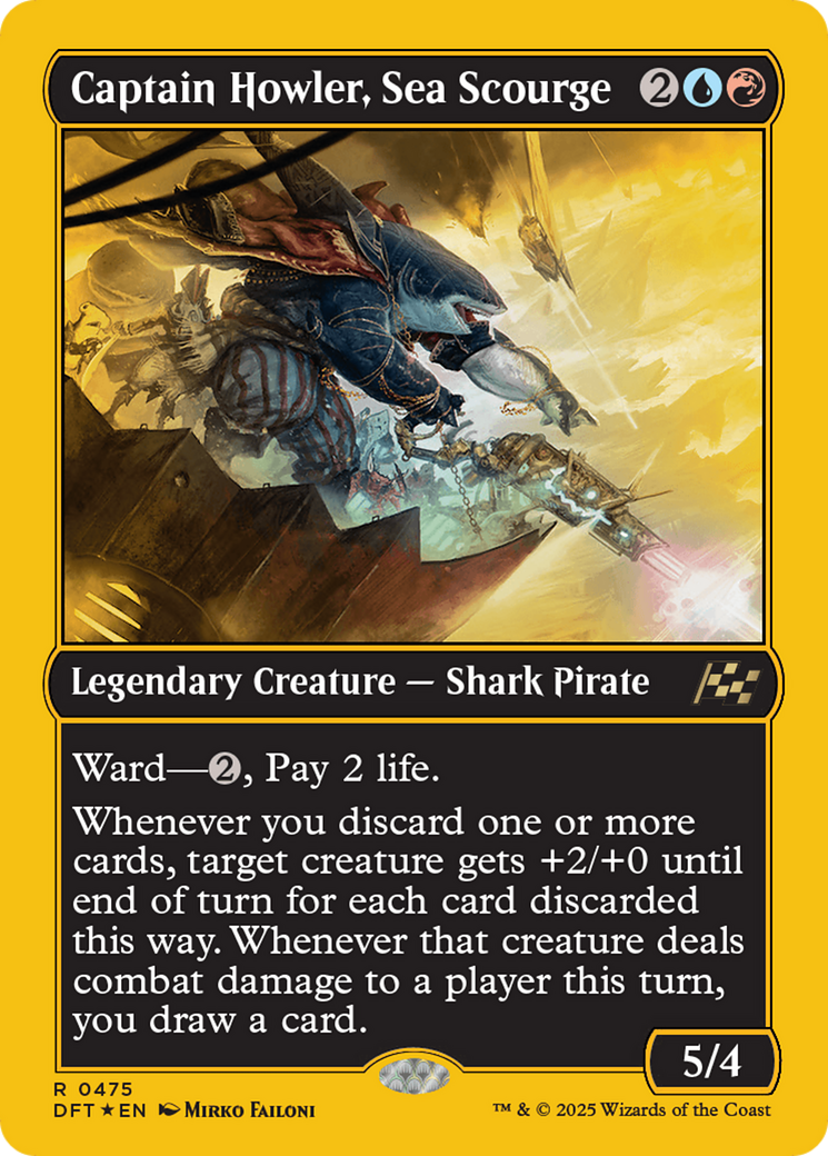 Captain Howler, Sea Scourge (First-Place Foil) [Aetherdrift] | Good Games North