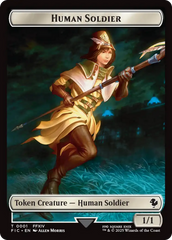 Human Soldier // Hero (0033) Double-Sided Token (Surge Foil) [FINAL FANTASY Commander Tokens] | Good Games North