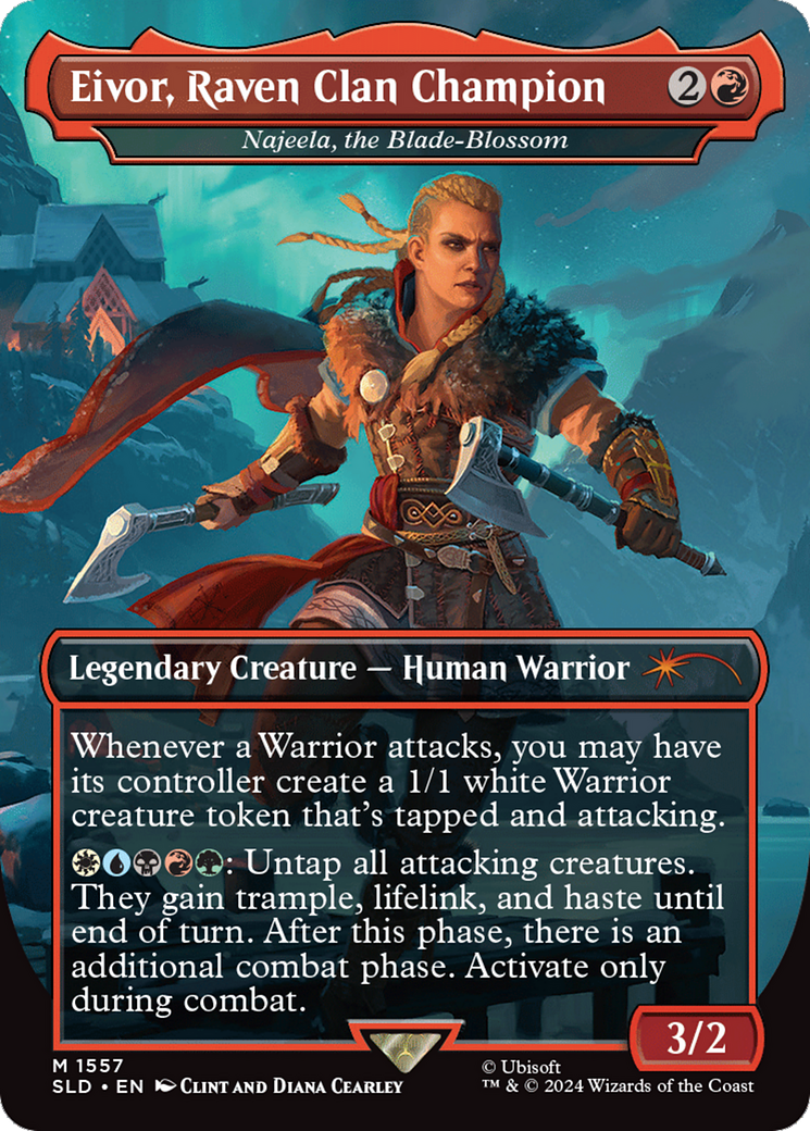 Eivor, Raven Clan Champion - Najeela, the Blade-Blossom (Rainbow Foil) [Secret Lair Drop Series] | Good Games North