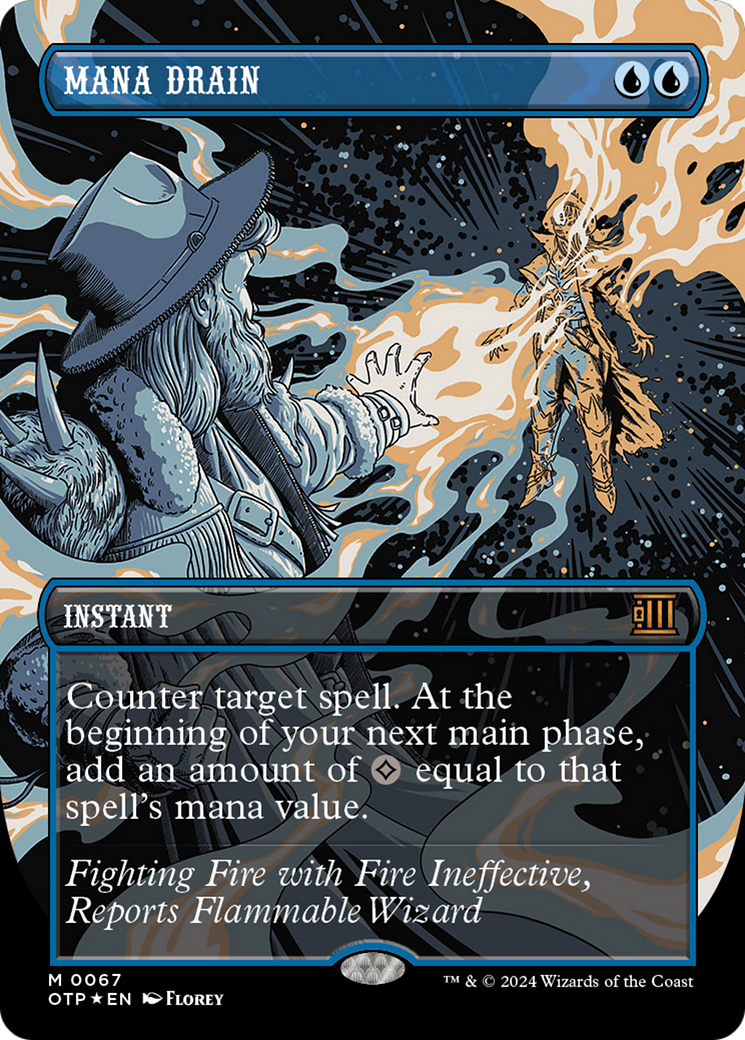 Mana Drain (Textured Foil) [Outlaws of Thunder Junction: Breaking News] | Good Games North