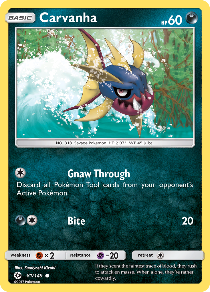Carvanha (81/149) [Sun & Moon: Base Set] | Good Games North