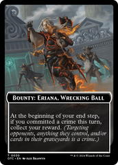 Bounty: Eriana, Wrecking Ball // Bounty Rules Double-Sided Token [Outlaws of Thunder Junction Commander Tokens] | Good Games North