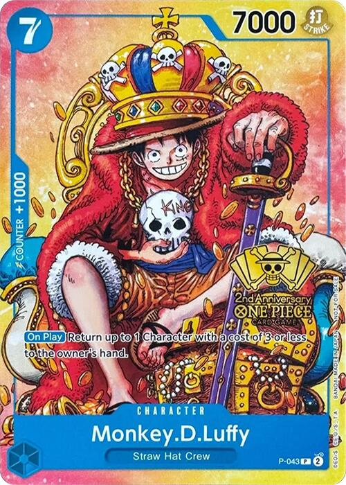 Monkey.D.Luffy (2nd Anniversary Stamped Promo) [One Piece Promotion Cards] | Good Games North