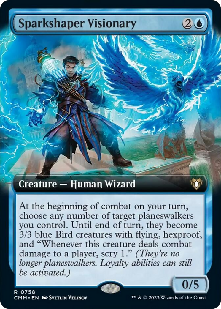 Sparkshaper Visionary (Extended Art) [Commander Masters] | Good Games North