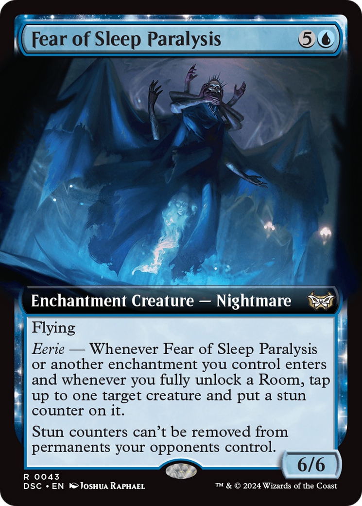 Fear of Sleep Paralysis (Extended Art) [Duskmourn: House of Horror Commander] | Good Games North