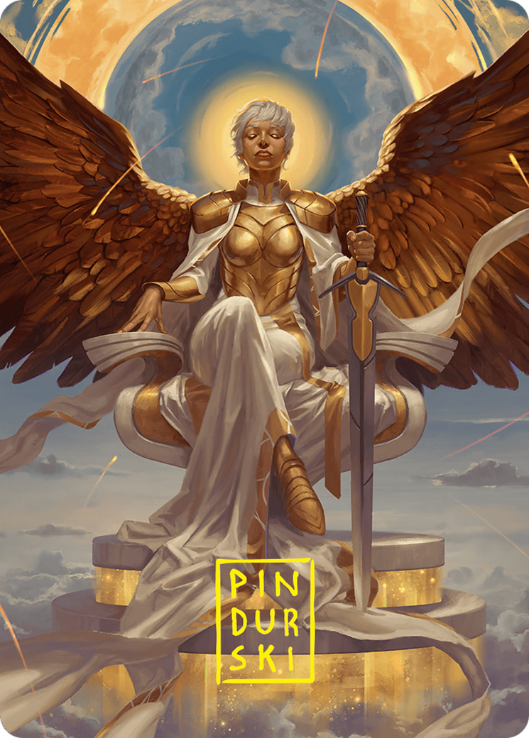 Herald of Eternal Dawn Art Card (27/54) (Gold-Stamped Signature) [Foundations Art Series] | Good Games North
