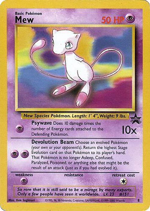 Mew (8) (Glossy Finish) [Wizards of the Coast: Black Star Promos] | Good Games North