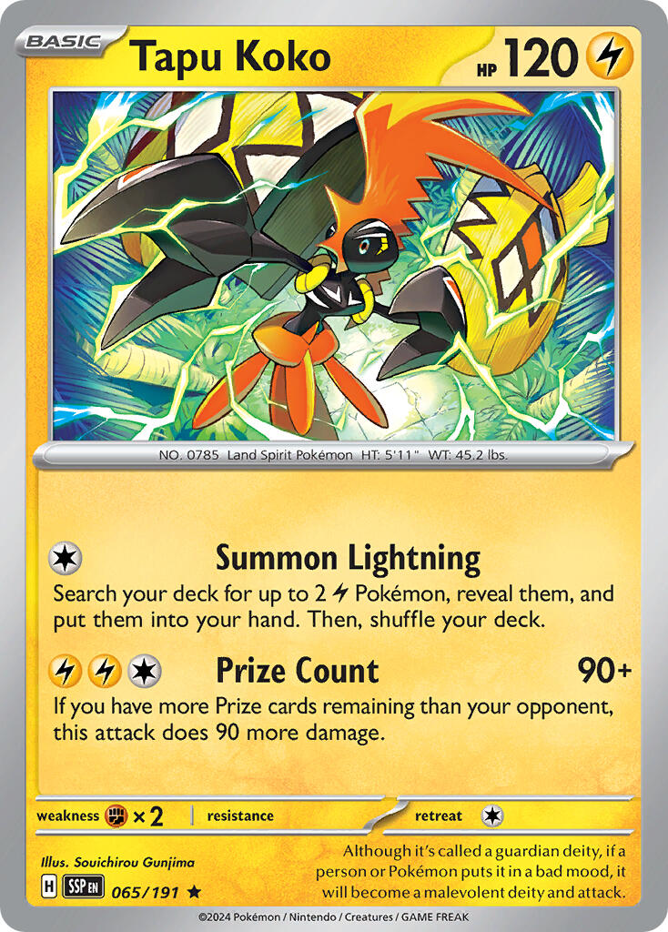 Tapu Koko (065/191) (Theme Deck Exclusive) [Scarlet & Violet: Surging Sparks] | Good Games North