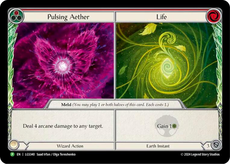 Pulsing Aether // Life [LGS340] (Promo)  Cold Foil | Good Games North