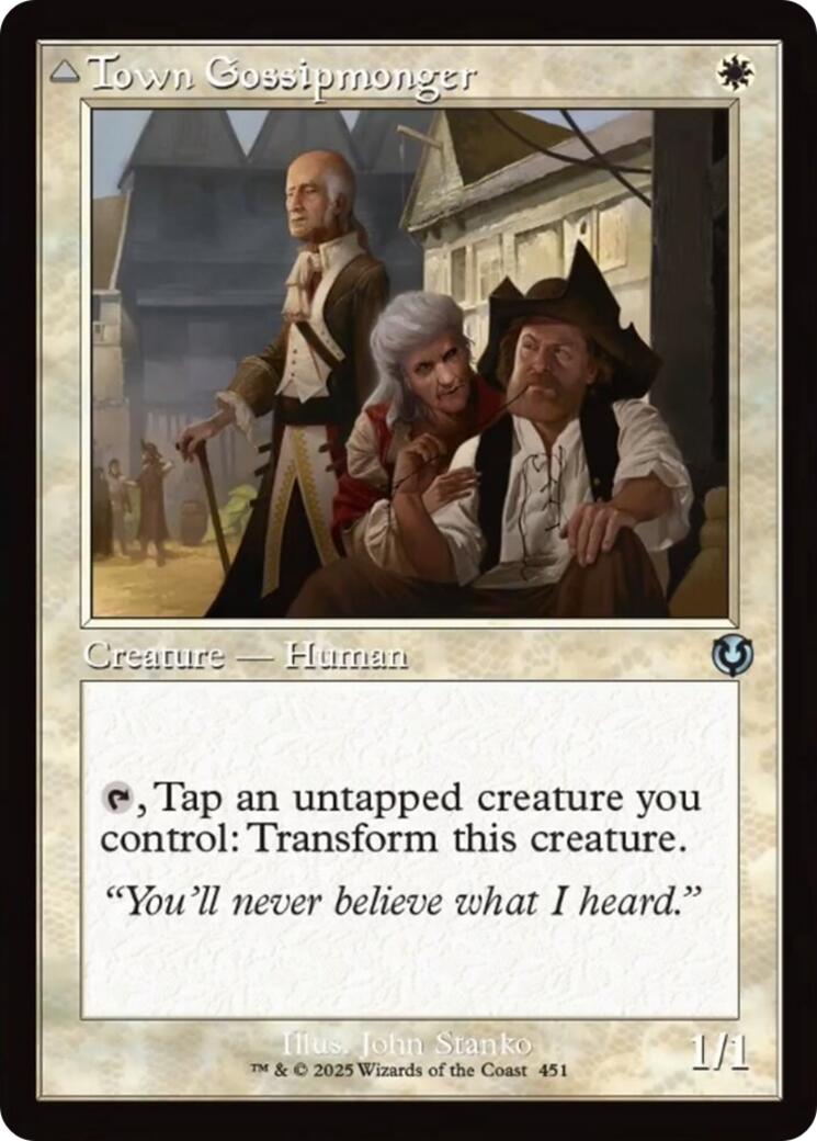 Town Gossipmonger // Incited Rabble (Retro Frame) [Innistrad Remastered] | Good Games North