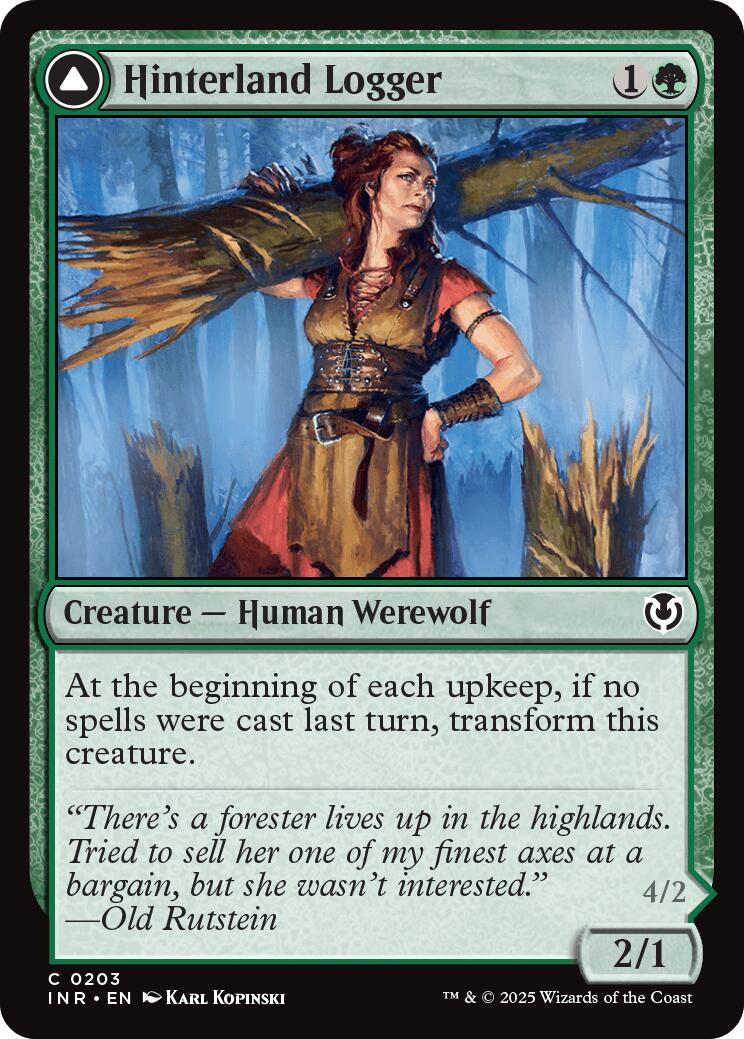 Hinterland Logger // Timber Shredder [Innistrad Remastered] | Good Games North