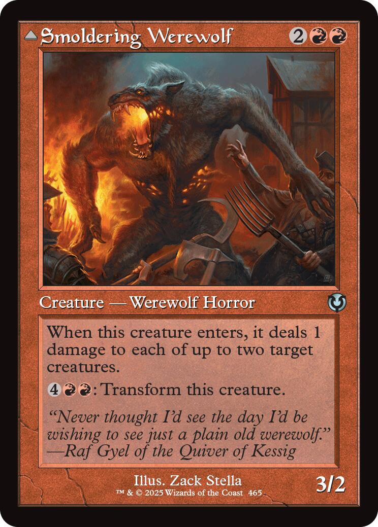 Smoldering Werewolf // Erupting Dreadwolf (Retro Frame) [Innistrad Remastered] | Good Games North