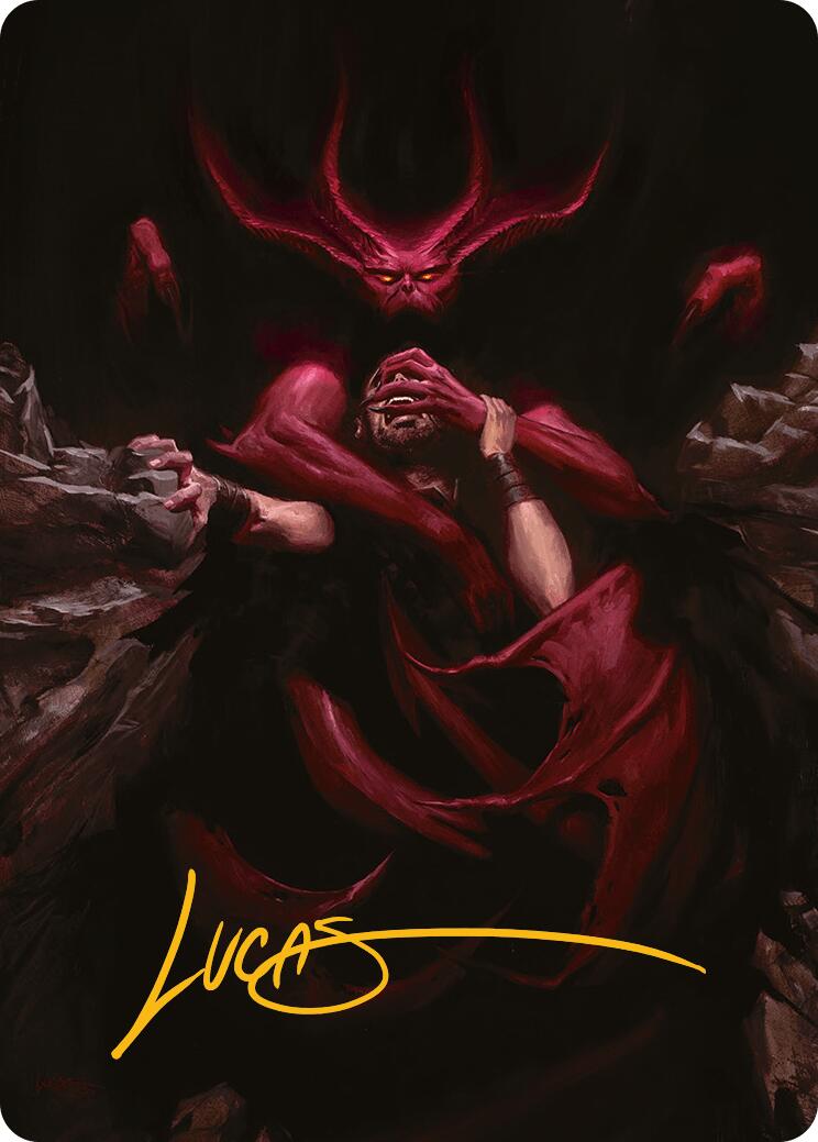 Infernal Grasp Art Card (Gold-Stamped Signature) [Innistrad Remastered Art Series] | Good Games North