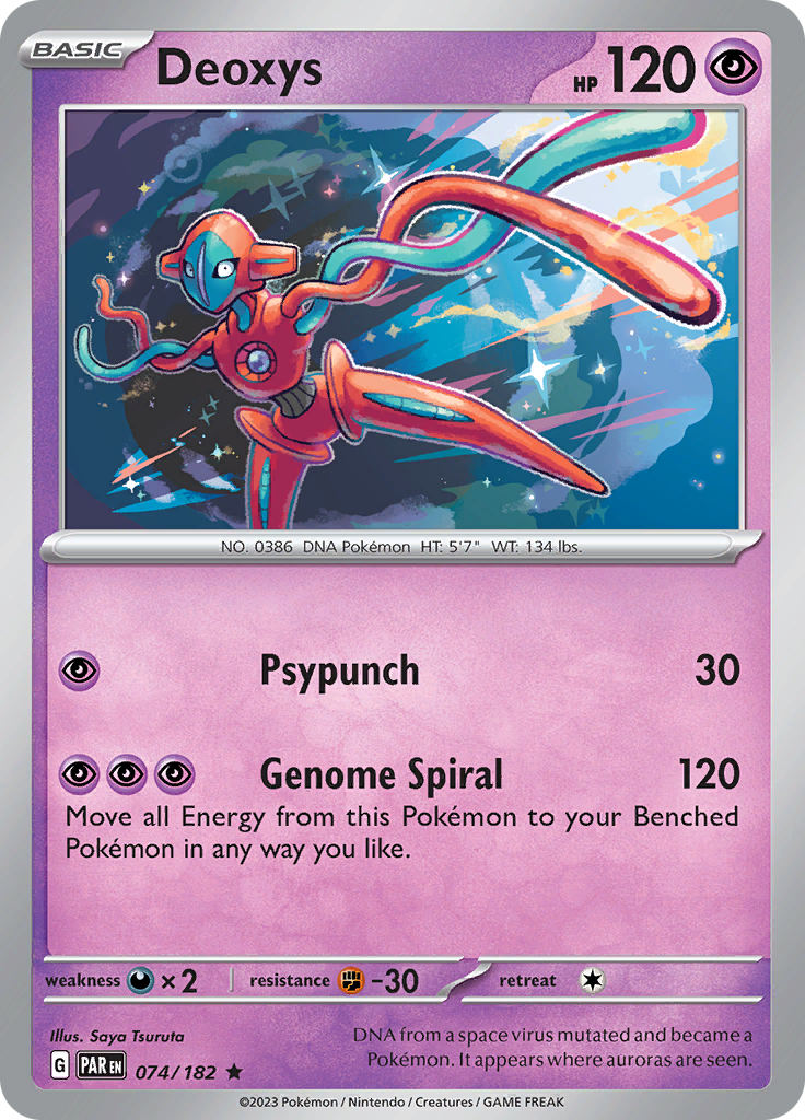 Deoxys (074/182) [Scarlet & Violet: Paradox Rift] | Good Games North