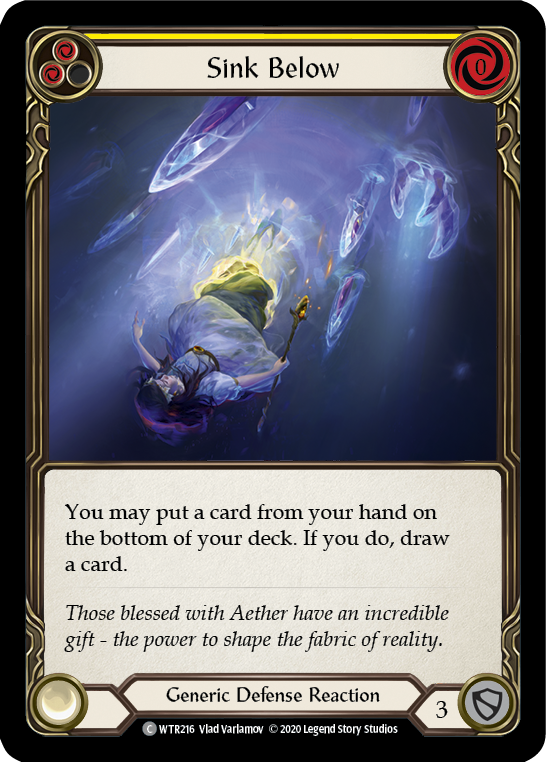 Sink Below (Yellow) [U-WTR216] (Welcome to Rathe Unlimited)  Unlimited Rainbow Foil | Good Games North