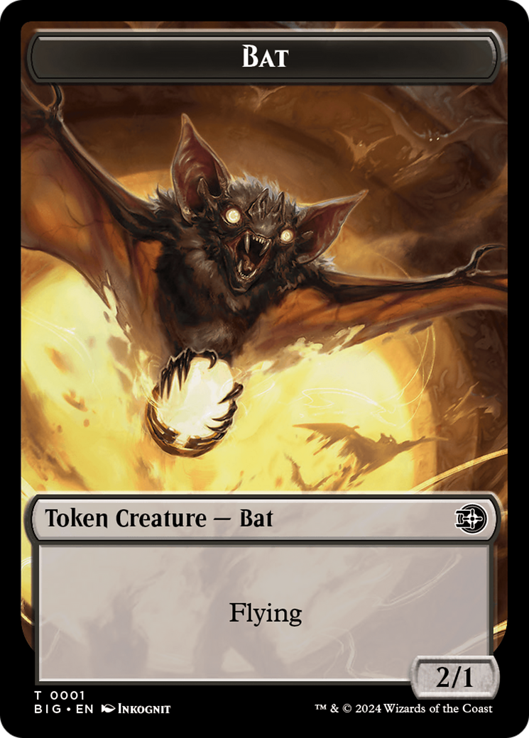 Bat Token [Outlaws of Thunder Junction: The Big Score Tokens] | Good Games North