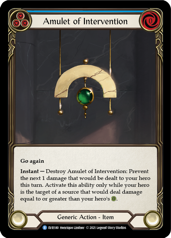 Amulet of Intervention [EVR180] (Everfest)  1st Edition Cold Foil | Good Games North
