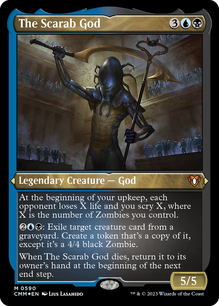 The Scarab God (Foil Etched) [Commander Masters] | Good Games North