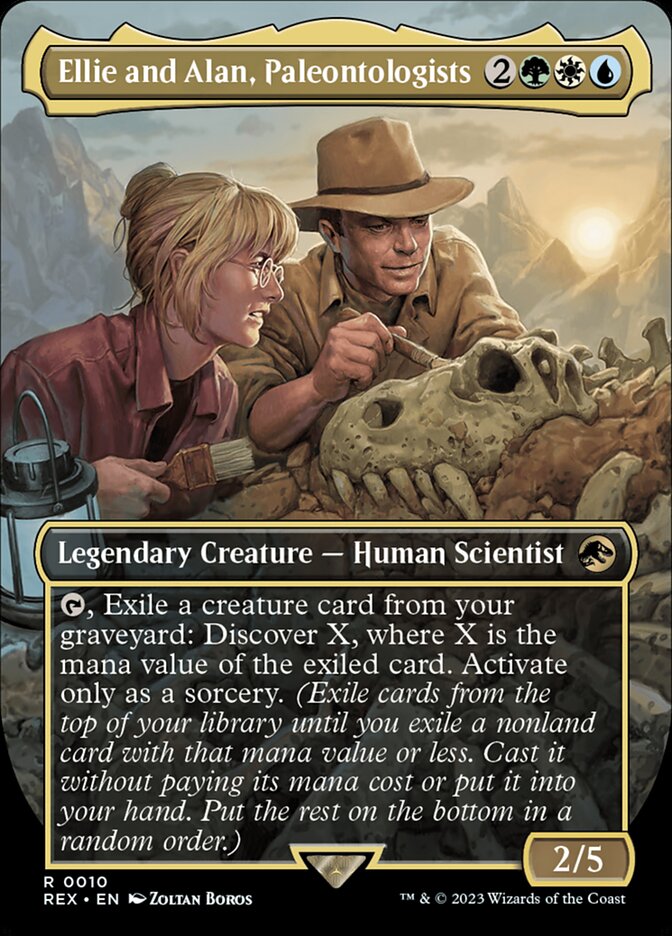 Ellie and Alan, Paleontologists 10 (Universes Beyond: Jurassic World Collection)  - Borderless Foil | Good Games North