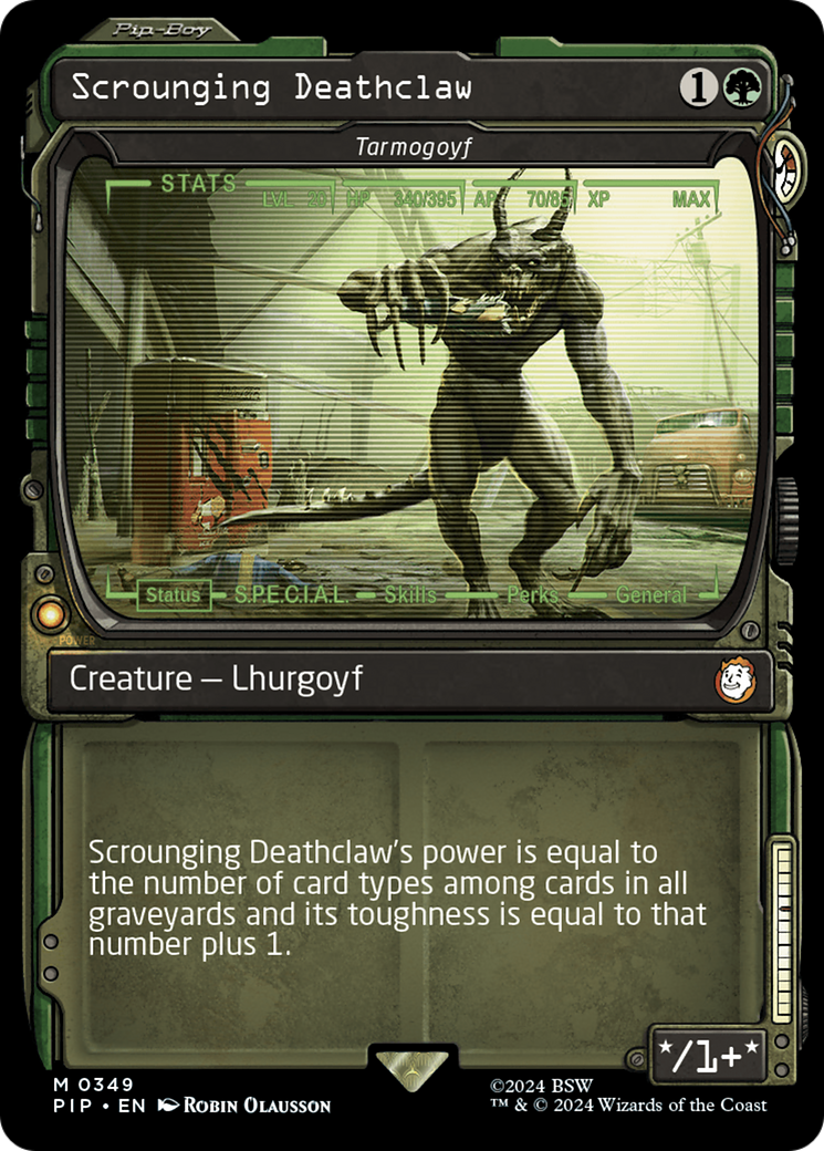 Scrounging Deathclaw - Tarmogoyf (Showcase) [Fallout] | Good Games North