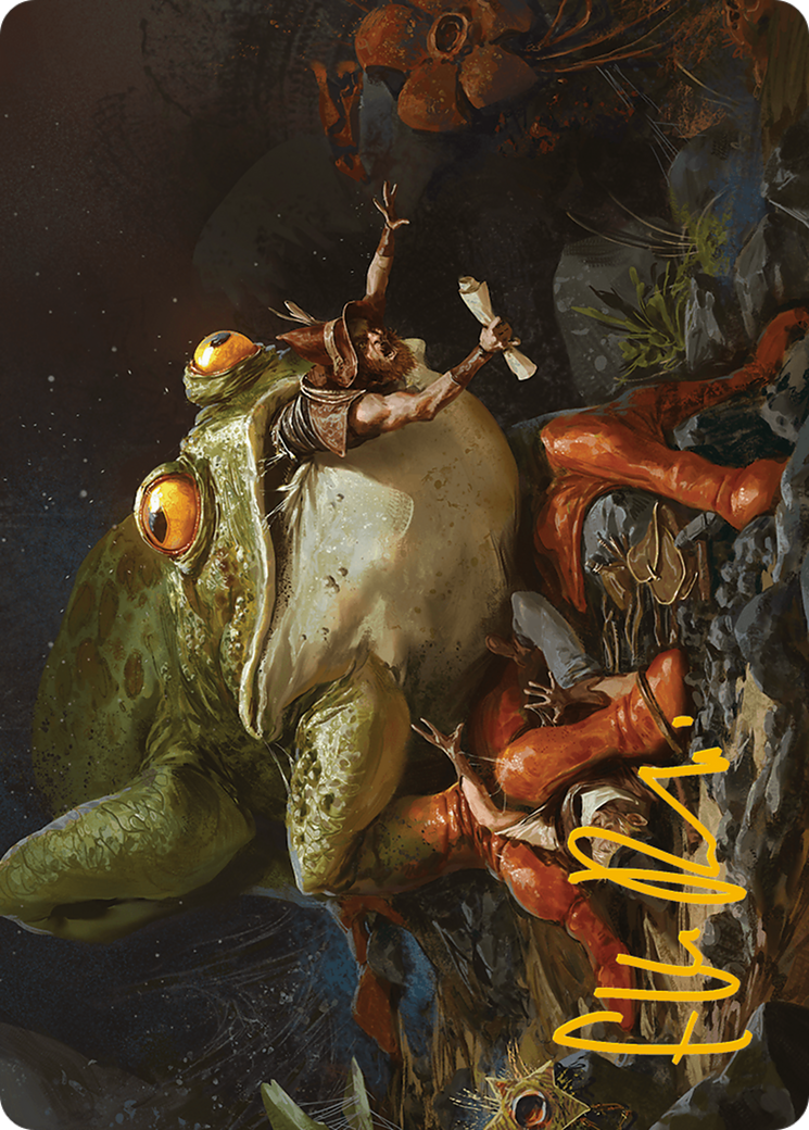 Rampant Frogantua Art Card (Gold-Stamped Signature) [Modern Horizons 3 Art Series] | Good Games North